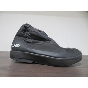 Oofos OOmg Bootie Mens 14 Boots Black Shoes Ankle Recovery Pull On Nylon